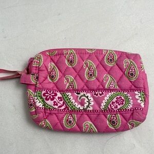 Vera Bradley Bermuda Pink multicolor zip top cosmetics case